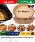 Papel descartável para air fryer com 50 unidades